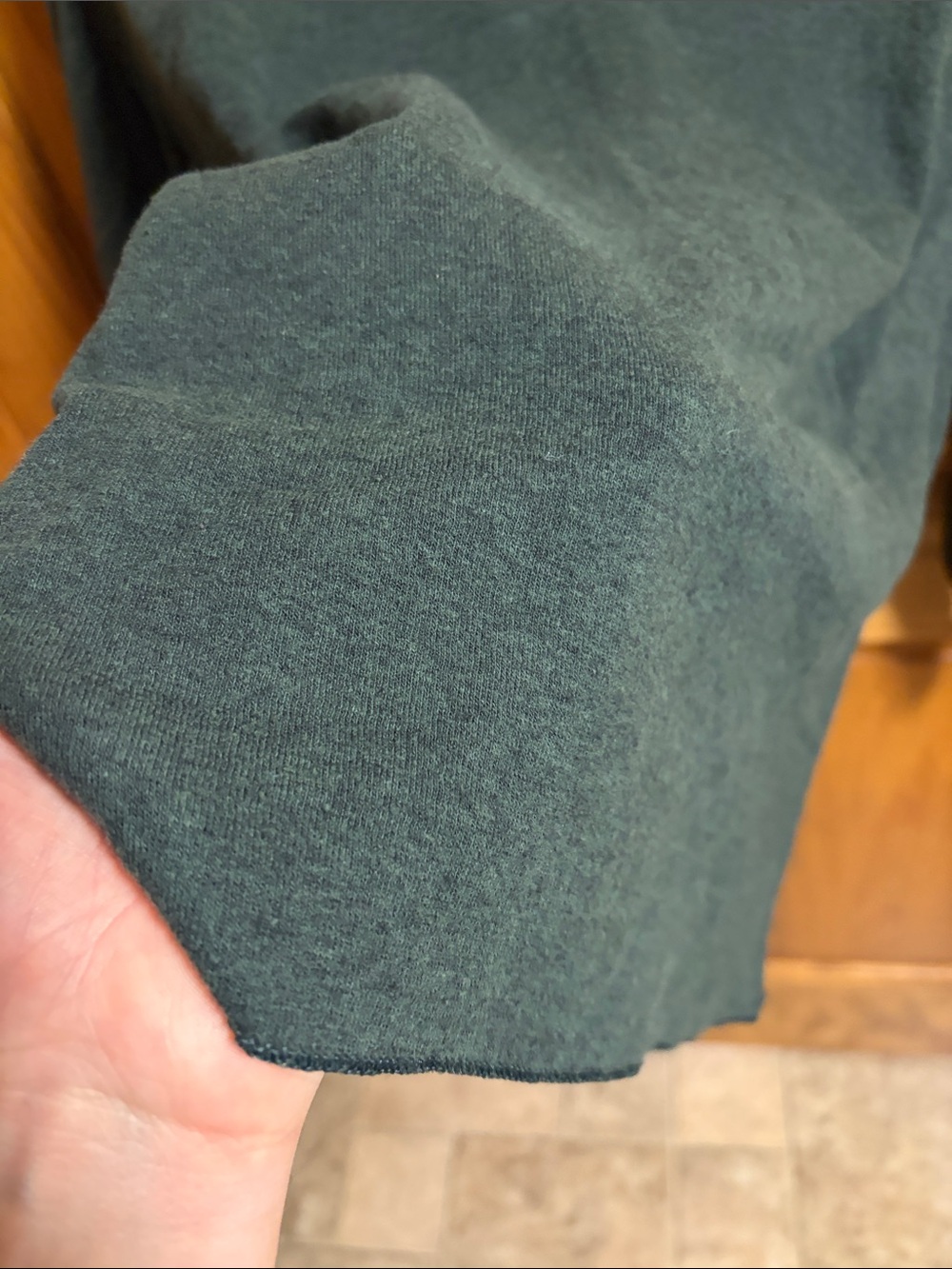 L.L. Bean Men's Long-Sleeve Henley in Forest Green - Picture 5 of 6